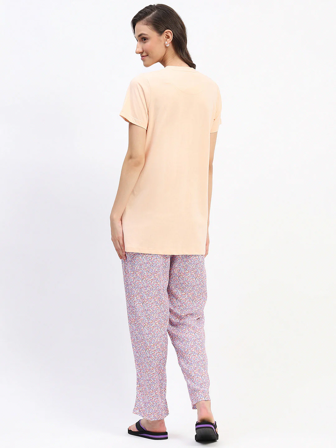 mSECRET Graphic Tee and Printed Pajama Night suit Set - Image 6