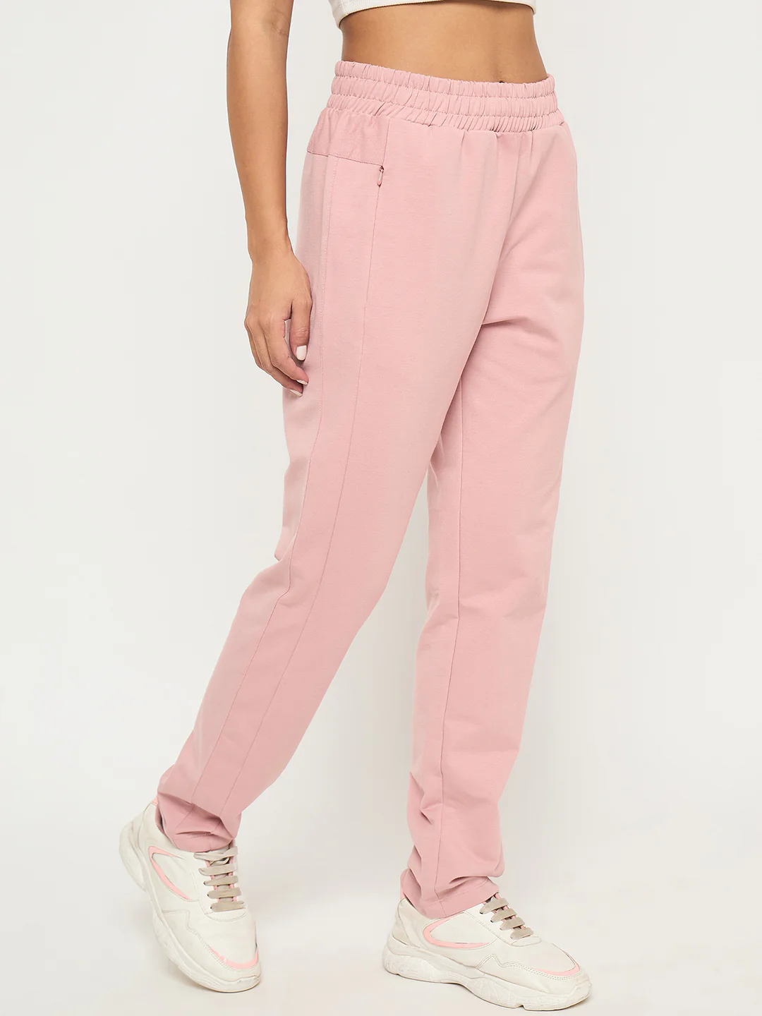 mSECRET Stitch Detailing Elasticated Waist Peach Track Bottoms - Image 3