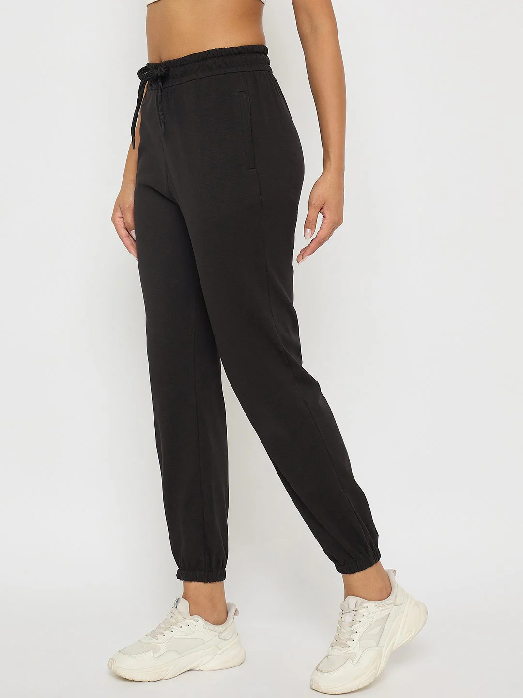 mSECRET Black Elastic Hem Cotton Joggers - Image 3